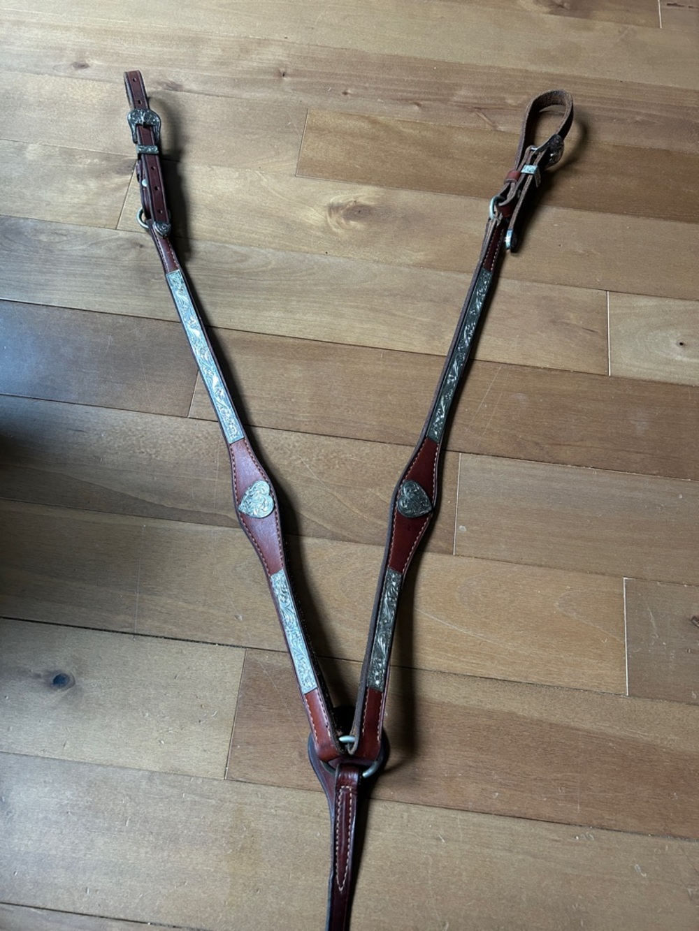 Western leather breast collar